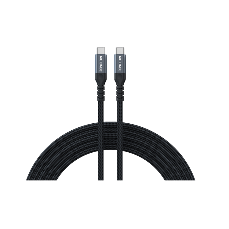 牛百乐NIUBAILE快充0.9m/1.8m磁吸编织65W双type-c数据线自收纳